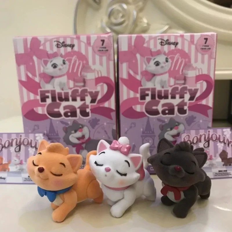 Disney Lucifer Marie Cat Blind Box Figure Kawaii Anime Mysterious Surprise Box Fluffy Cat Guess Bag Toy Xmas Gift Decor