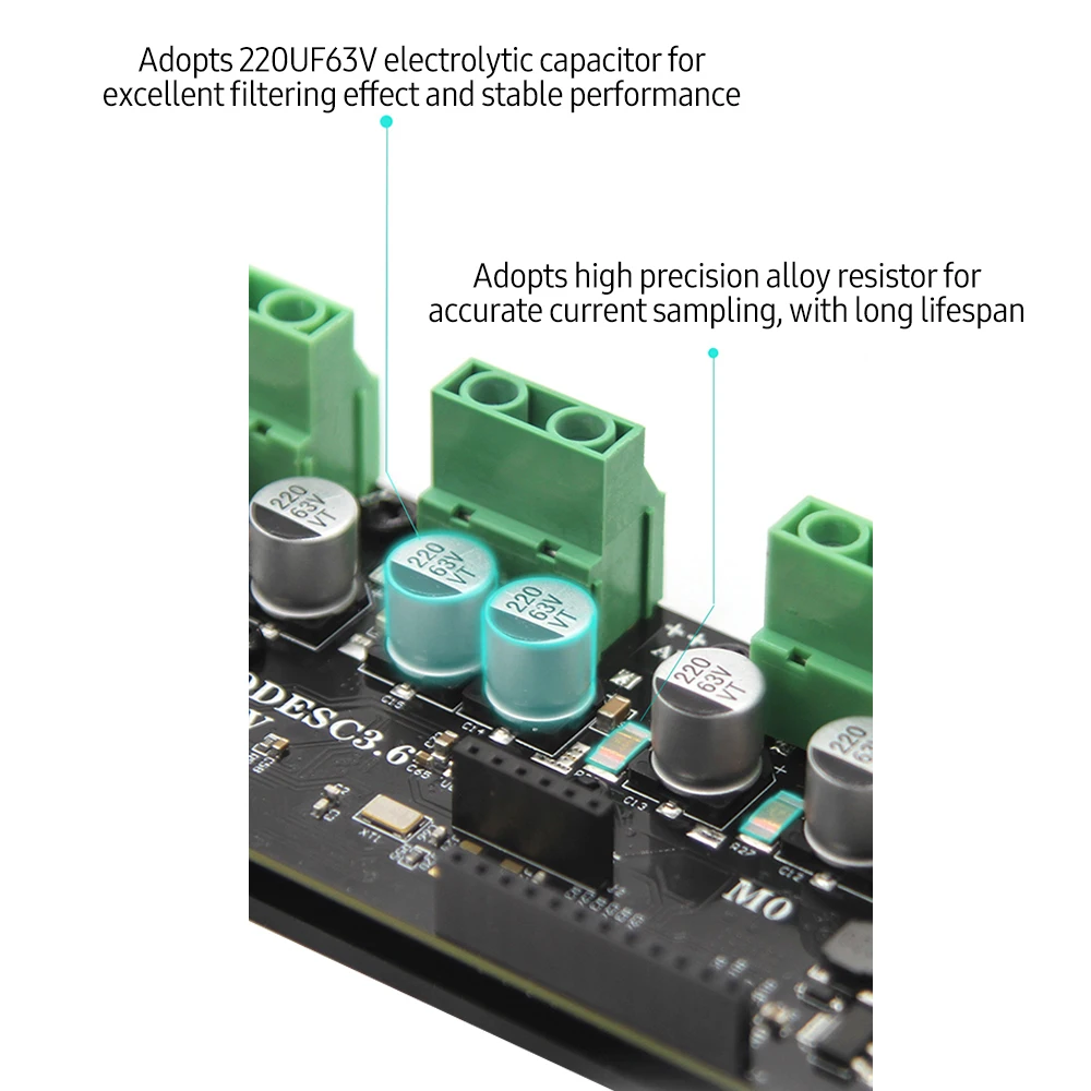 ODESC3.6 Motor Controller Dual Drive FOC BLDC Optimized Brushless Motor Control Board 8-56V 50A Module Kit Based on ODrive