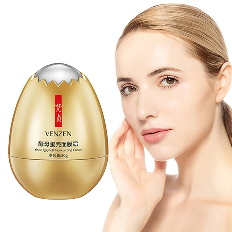 

30g Yeast Egg Mask Cream Oil Control Shrink Pores Whitening Moisturizing Sleep Cream Skin Care Face Peel Mask Brightening Skin