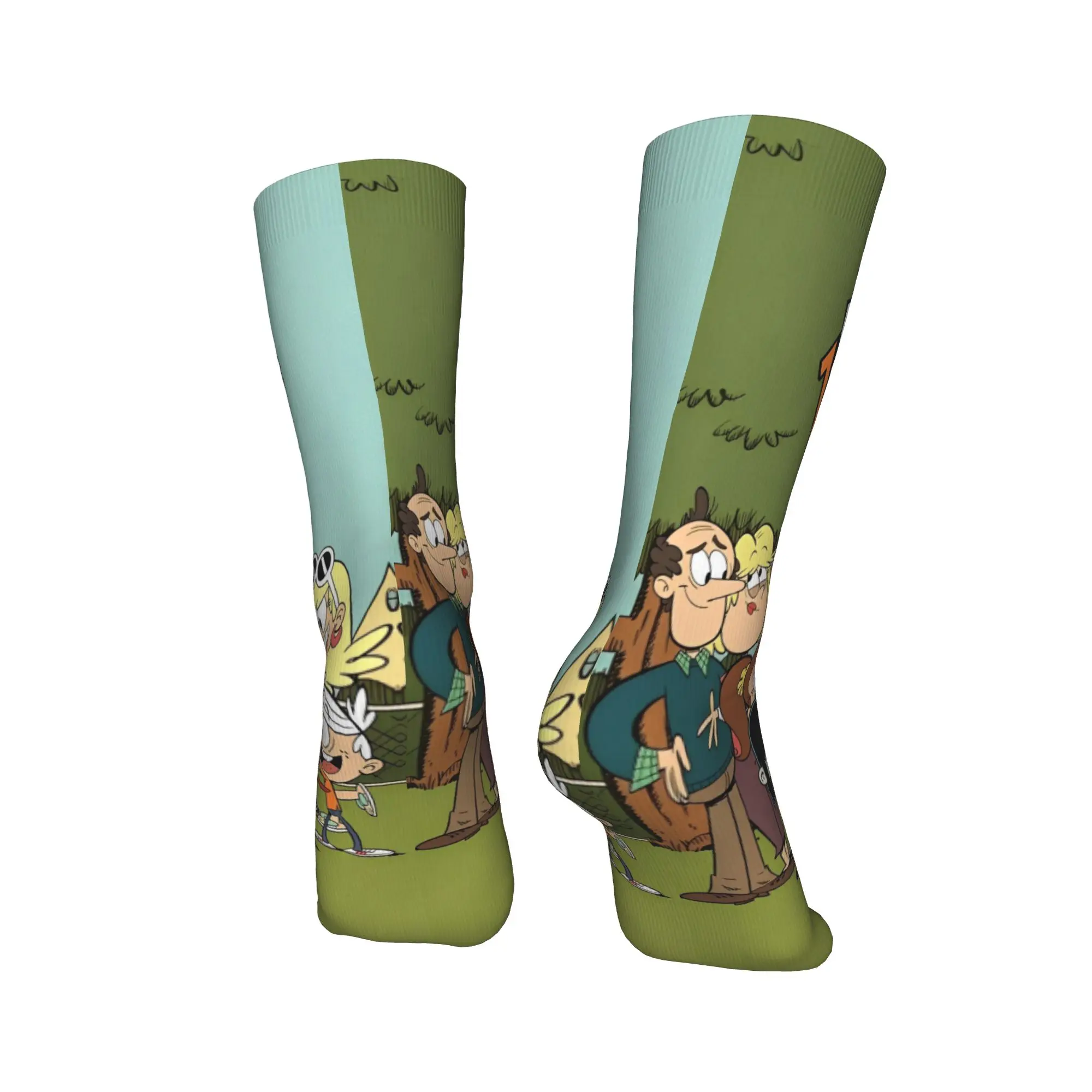 L-Loud Houses Family Cartoon Socks  Design Stockings Non-Slip Unisex Men Socks Comfortable Autumn Gothic Outdoor Socks