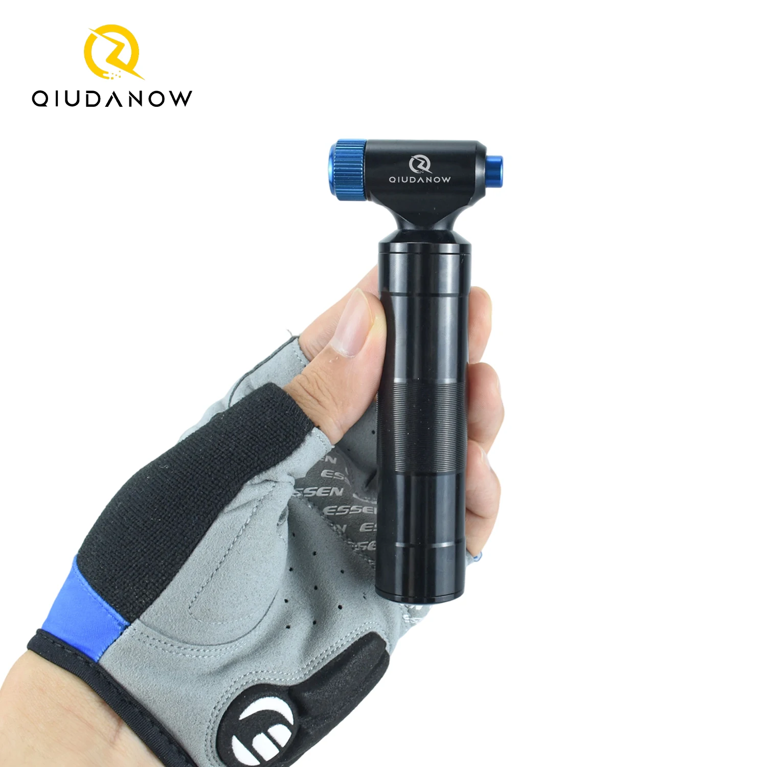 

QIUDANOW CO2 Bike Tire Quick Inflate Pump with Cartridge Storage Compatible Portable Tire Inflator for Road/ Mountain Bikes