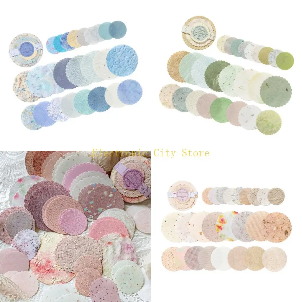 Papierscheiben für Scrapbook -Verzierungen Papierausschnitte Forjournaling Craft Set Notebook Hinweis Hu8d