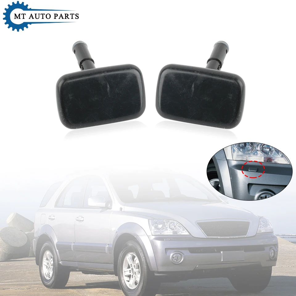 MTAP Headlight Washer Nozzle Cover Cap With Bracket Front HeadLamp Water Spray Lid For KIA For Sorento 2003 2004 2005 2006