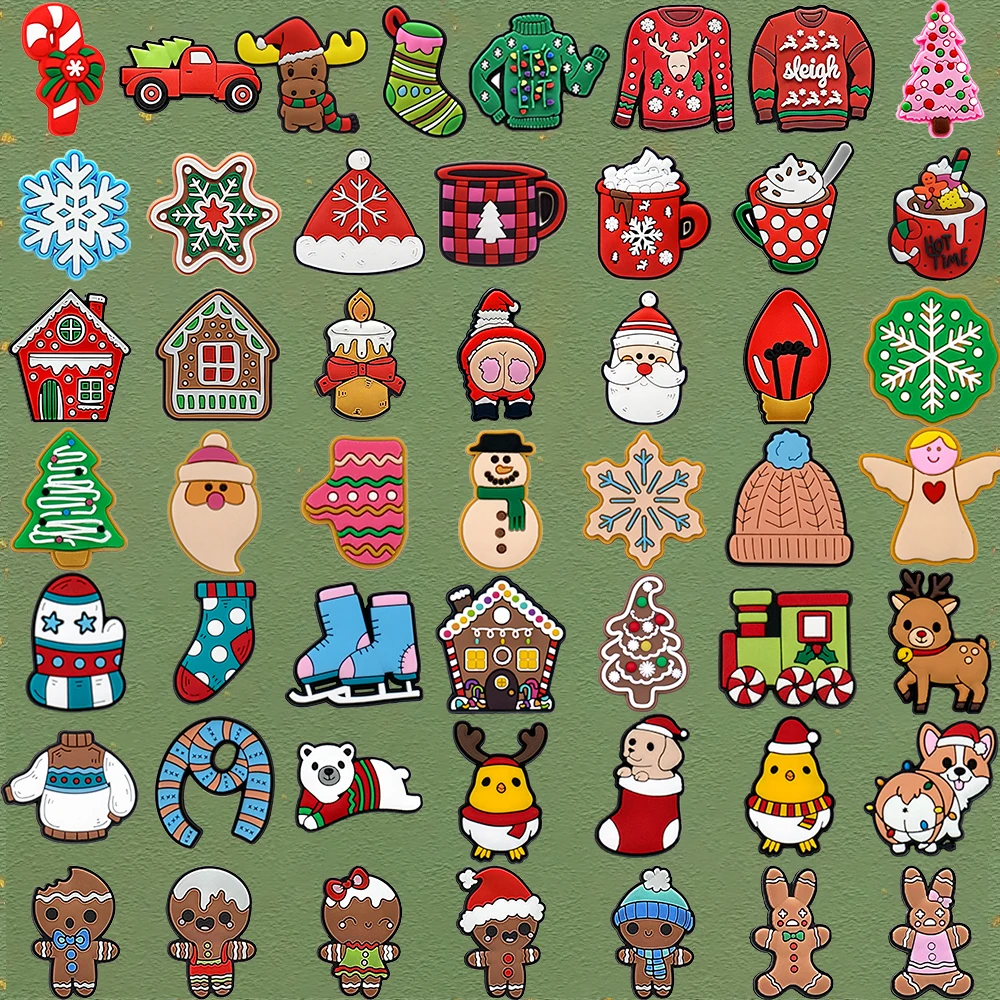 1/20/50 قطعة عيد ميلاد سعيد الأحذية السحر للرجال النساء الاطفال سانتا عيد الميلاد قبعة دبابيس الأحذية زينة اكسسوارات الحفلات هدية حلية #5