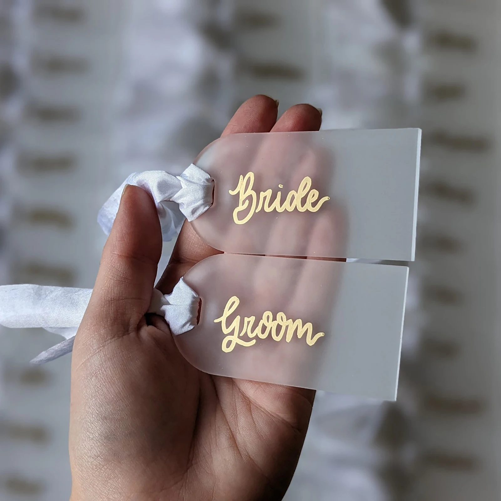 Etncy Life Segnaposto in acrilico trasparente per matrimoni, segnaposti personalizzati con nome, ornamenti per ricevimenti ed eventi, feste, anniversari, baby shower (stile 1-10 pezzi