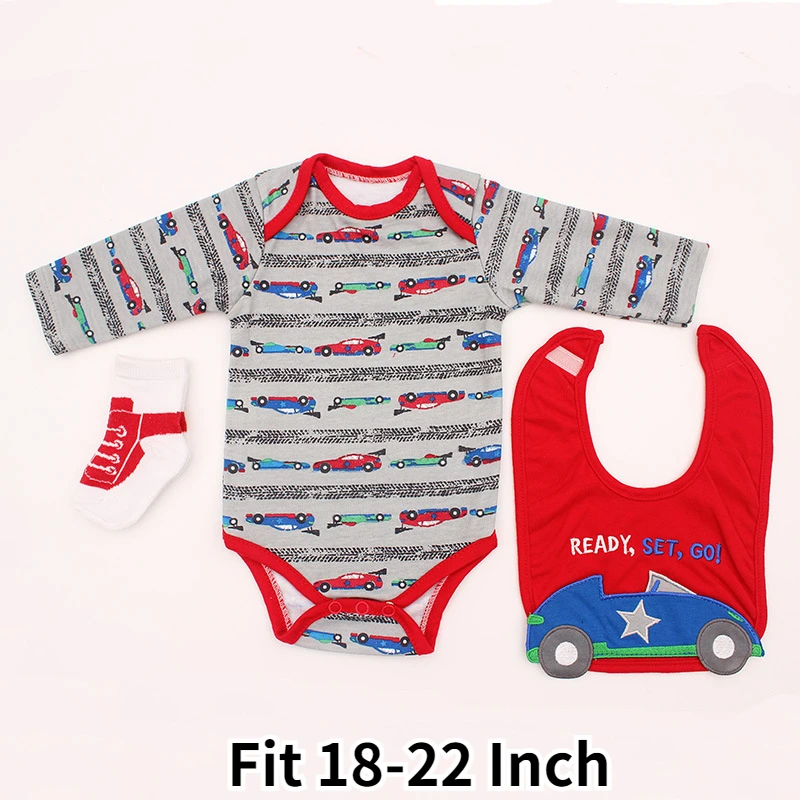 Doll Clothes For 18-22Inch Reborn Doll 45-55cm Reborn Baby Toddler Doll retooling Clothes Accessories Cute Dress