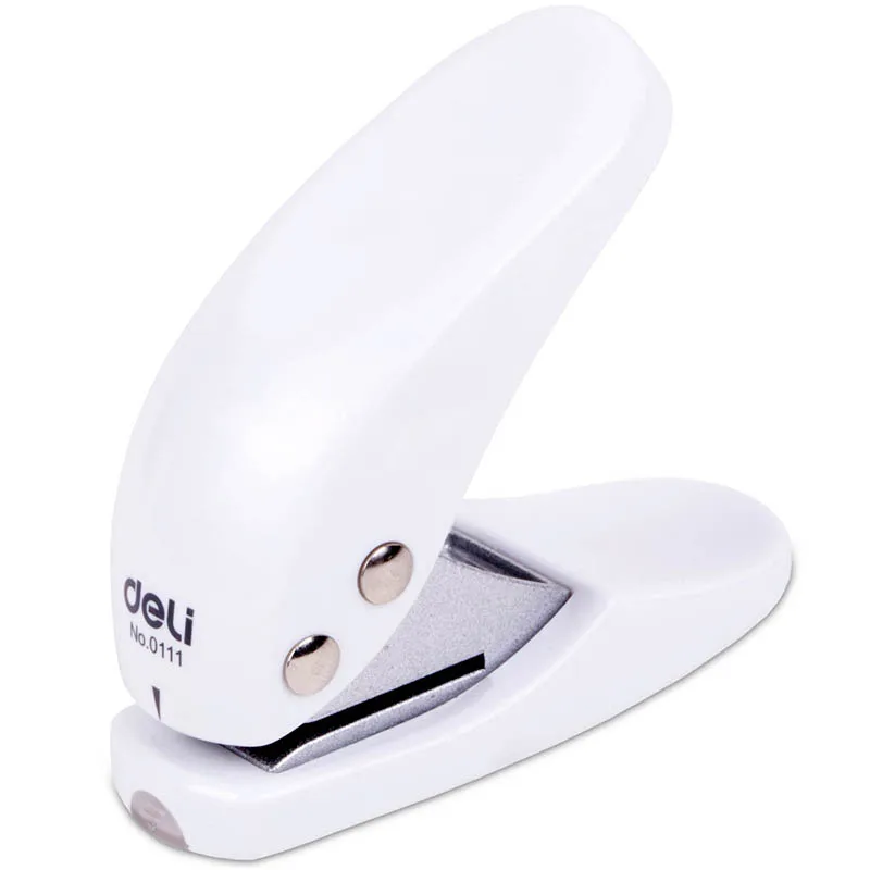 DELI Mini Paper Punch portatile formato 1 perforatrice 6mm 10 fogli materiale scolastico per ufficio