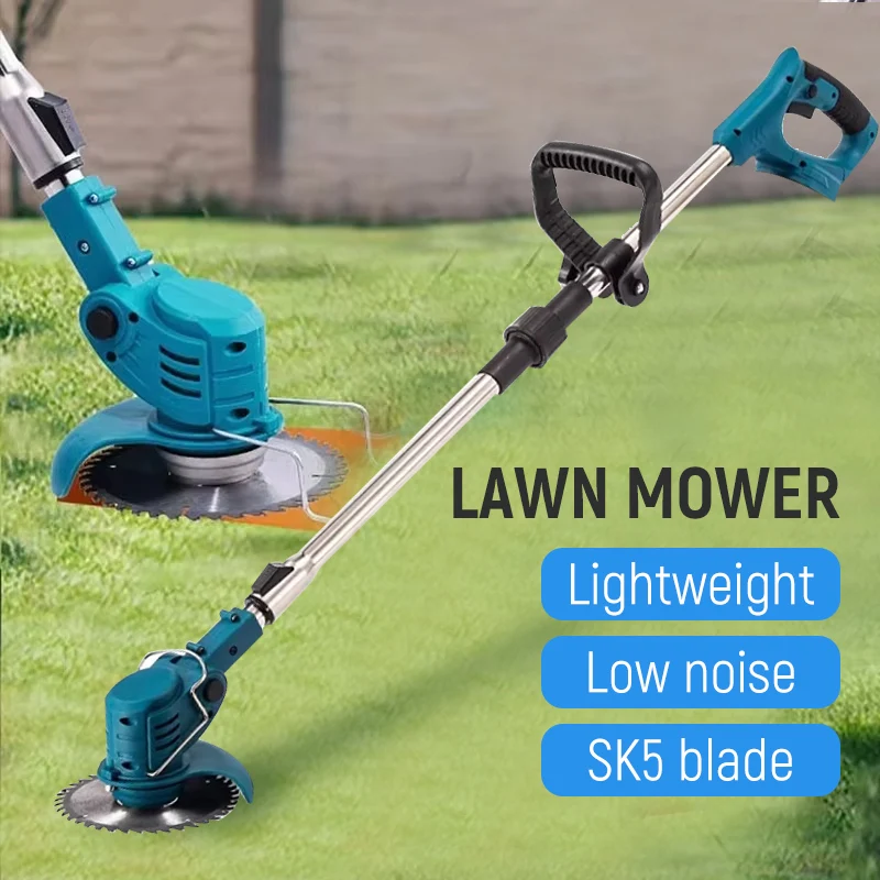 Brushless Lithium Lawn Mower Multifunctional Cordless Electric Lawn Mower Home Weeder for Garden Greening Without Battery