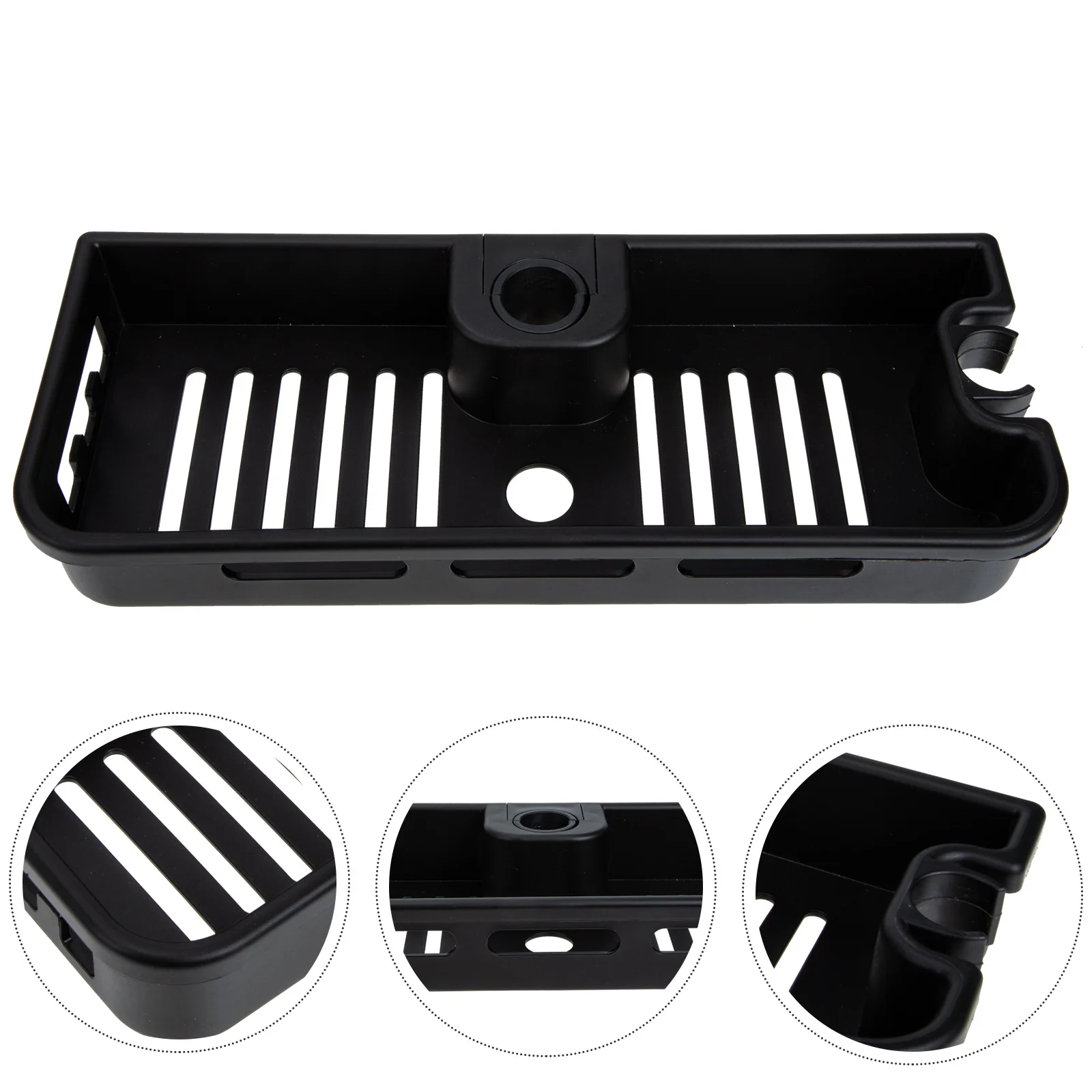 

2Pcs Hole Free Shower Bar Storage Trays Multi Function Bathroom Accessories Large Capacity Rack Elegant Home Supplies