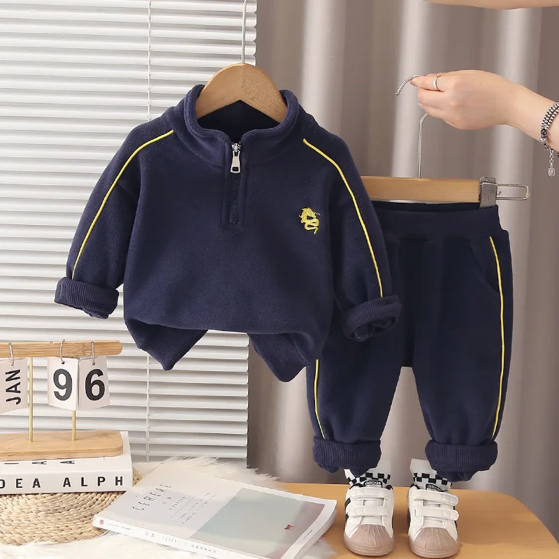 

Новая зимняя одежда для маленьких девочек, костюм, детская плотная куртка, брюки, 2 шт./компл., детская одежда для мальчиков, костюм для младенцев, спортивные костюмы для малышей