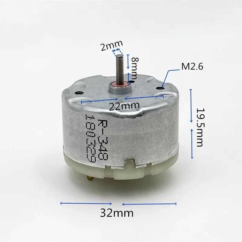 1pcs RK-500TB-13500 Mini 32mm DC 6V-12V 5600RPM Micro Spindle Motor for DIY Toy Sweeper Robot & Fragrance Machine