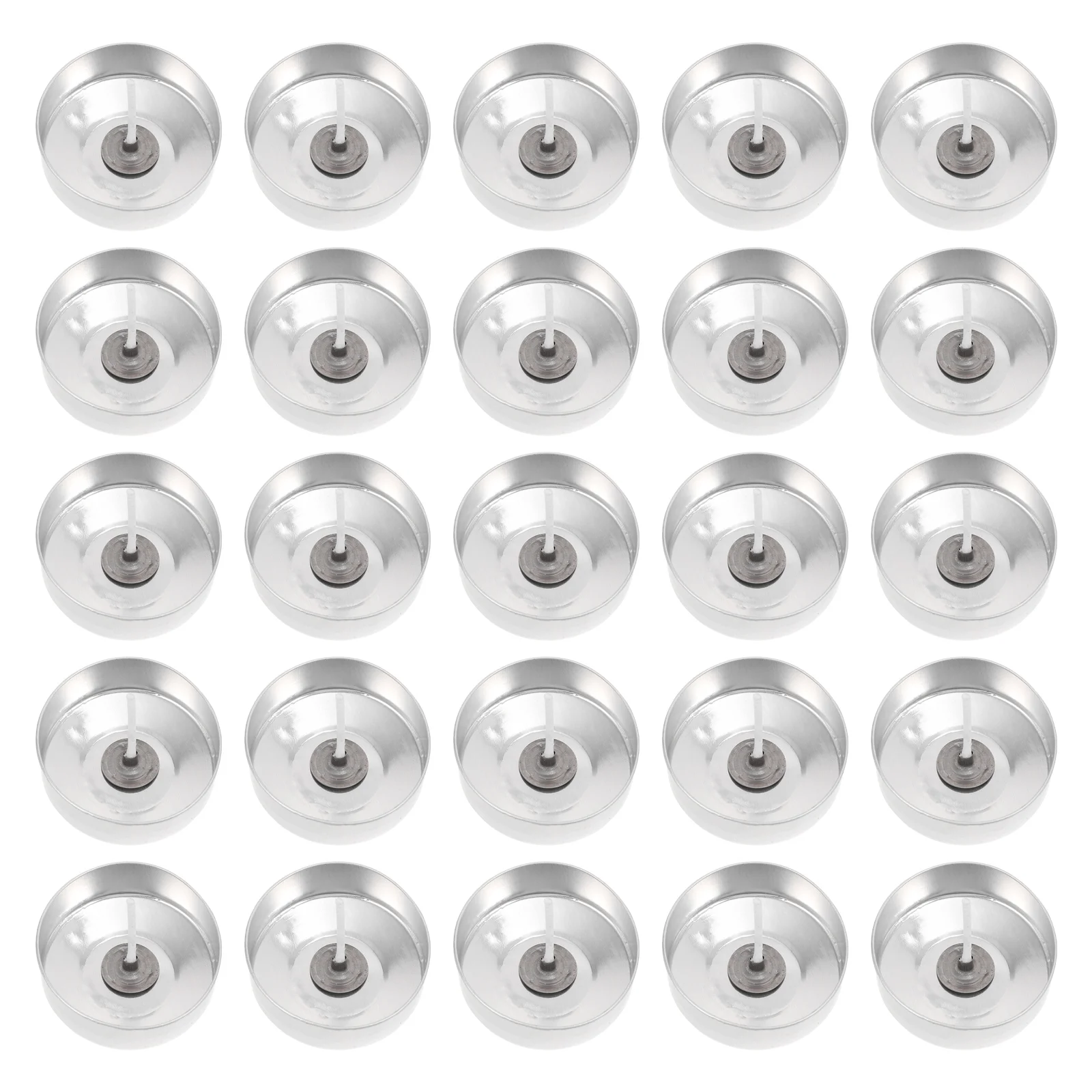 

200pcs Aluminum Shell Wick Refillable Tealight Tin Empty Jars High Temperature Scented Supplies Easy Mold Demould