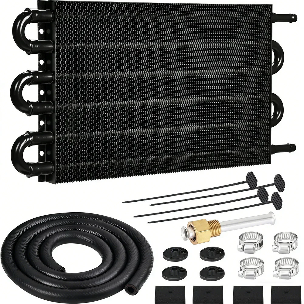 

5/16-Inch Transmission Oil Cooler Featuring 6-Channel Finned Tube for Improved Transmission Temperature Stability