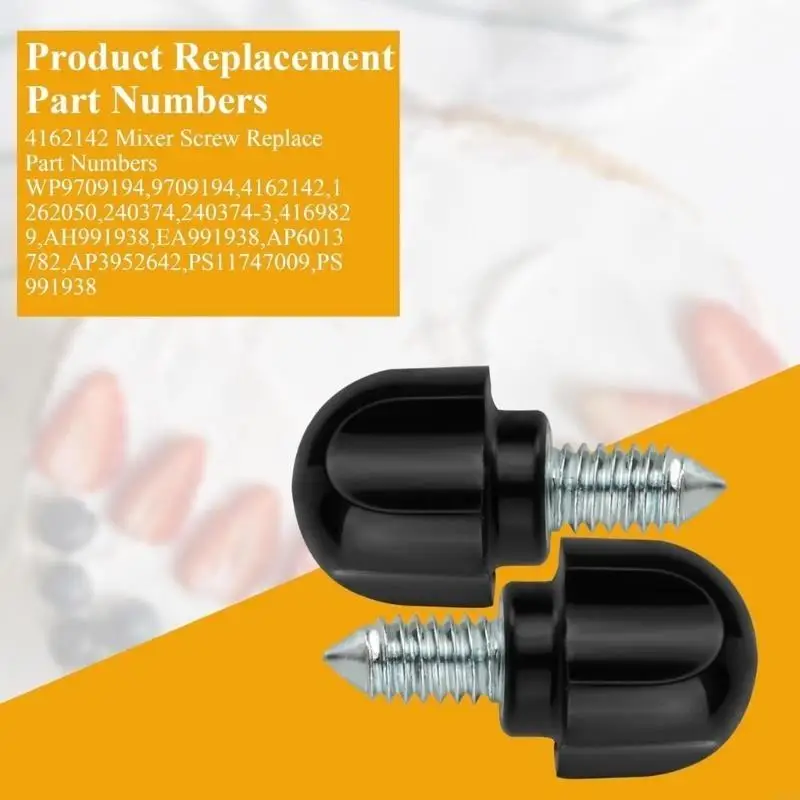 Pack of 2 Mixer Attachment Knob Screws Professional Mixer Part Mixer Enhancements Kitchen Appliance Spares for Mixer 