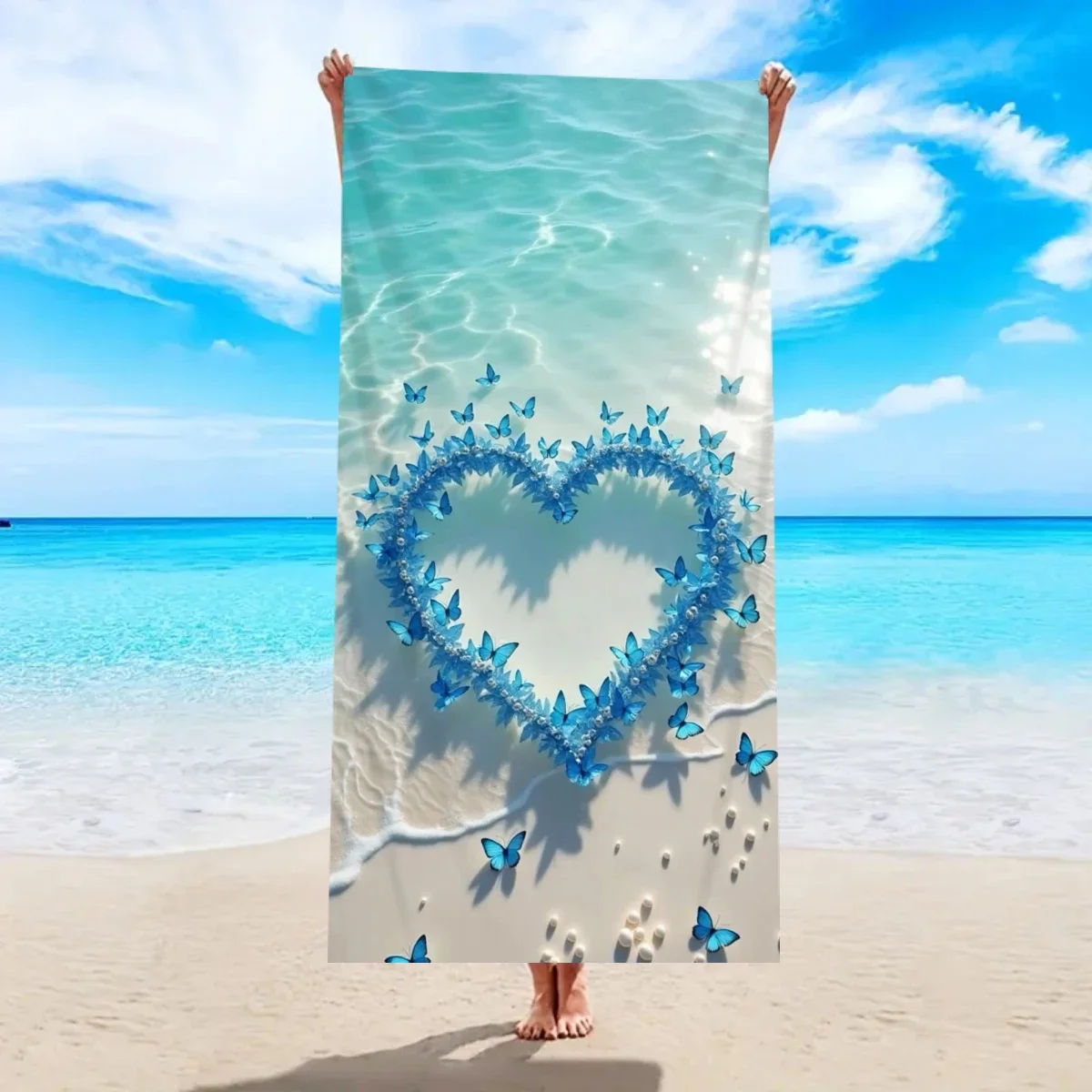 1pc Sea star beach towel, quick drying absorbent large bath towel, suitable for outdoor sports, swimming, gym, and yoga mats