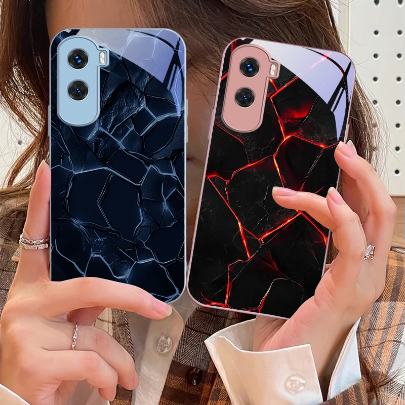 

Red lava texture pattern For Honor 30 50 50SE 70 Pro 90 200 200Pro Magic 4 5 7 Lite X9c Smart X50i Plus X9 X30 Glass Phone Case