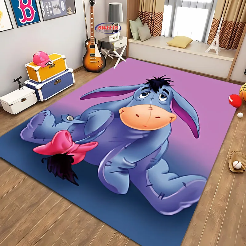 

Ковер Potdemiel Winnie The Pooh Eeyore для гостиной, детской спальни, дивана, придверный коврик, кухонный напольный коврик, противоскользящий декоративный коврик