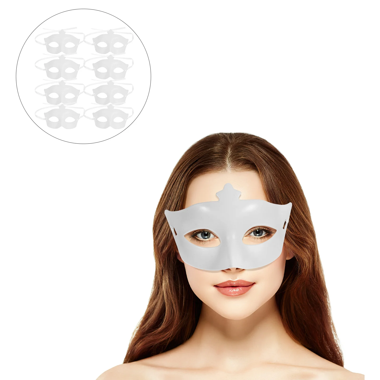 

10Pcs Blank Half Face Mask Half Facial Mask for DIY Masquerade Party Cosplay Lightweight Comfortable Breathable