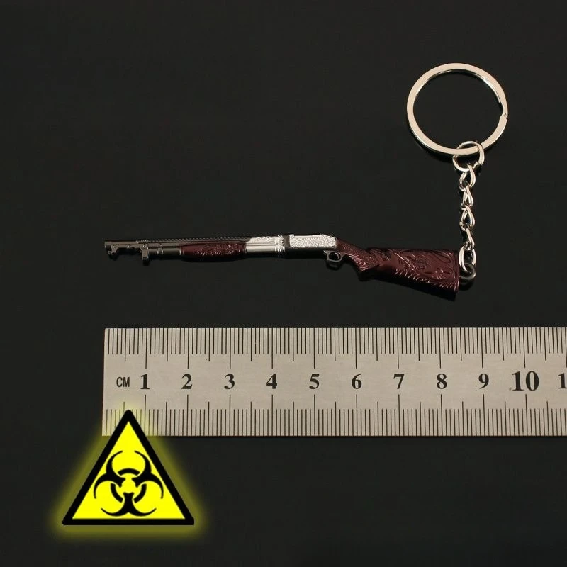 

9cm Resident Evil 8 Pendant Mini M1897 Pump-Action Shotgun Toy Model Alloy Keychain Toy