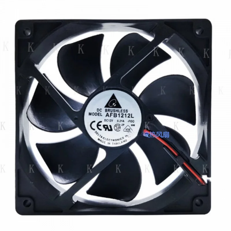 

C 1 PCS FOR DELTA Fan AFB1212L DC12V 0.21A 12025 12CM 2 wire dual ball cooling fan