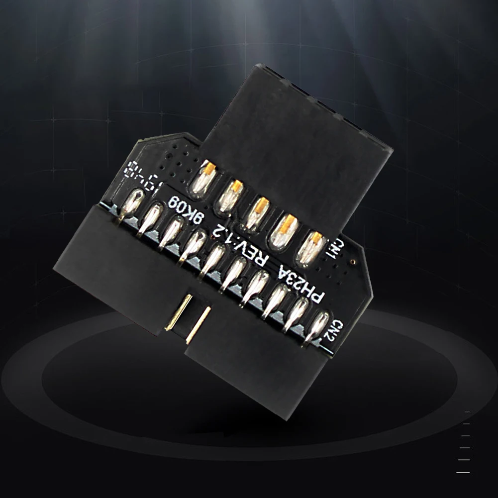 

9 Pin USB3.0 To USB 2.0 Adapter Max Transmission Speed 480Mbps Interface Adapter Compatibility Motherboard Chassis Accessories