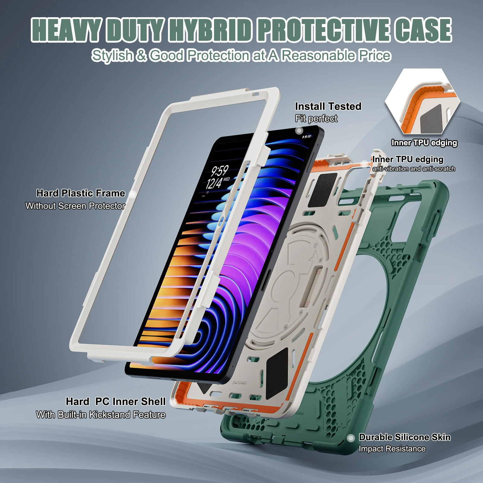 Heavy Duty Case Universal For Xiaomi Poco Pad X1 9 8 7 Pro 2025 2024 11.2