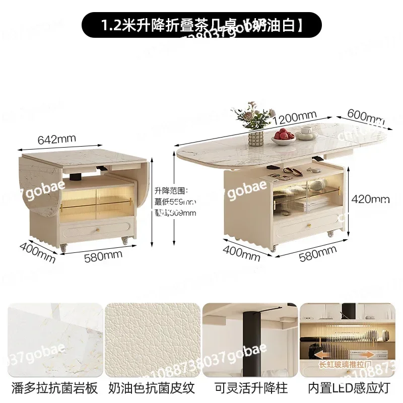 Zf log square child and mother coffee table small apartment living room folding low coffee table