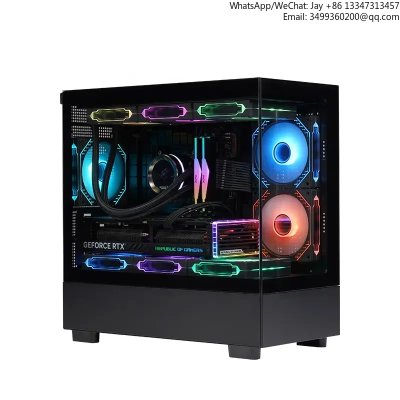 

Новый дизайн корпуса для игрового компьютера Full-Tower, поддерживает материнские платы ATX и Micro ATX, с эффектом ARGB, закаленное стекло, для настольных ПК и гейминга