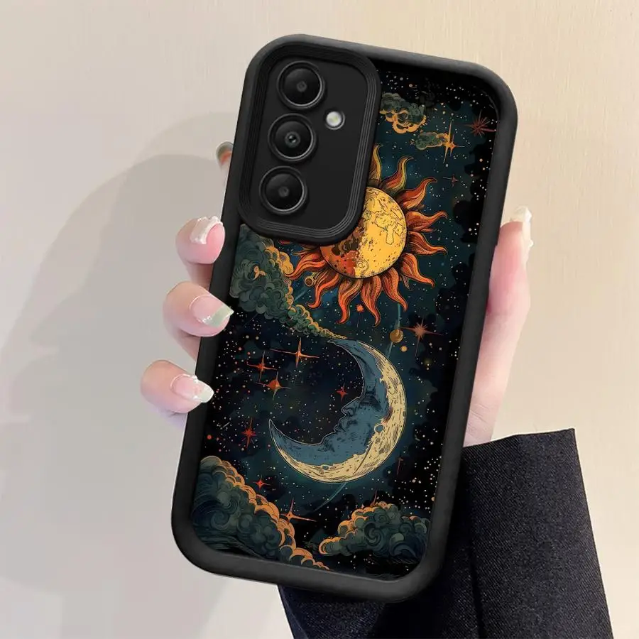 Tarot Sonnengesicht Handyhülle für Samsung Galaxy A56 A53 A54 A23 A35 A36 A26 A32 A34 A15 A16 A12 A13 A51 A73 A71 A72