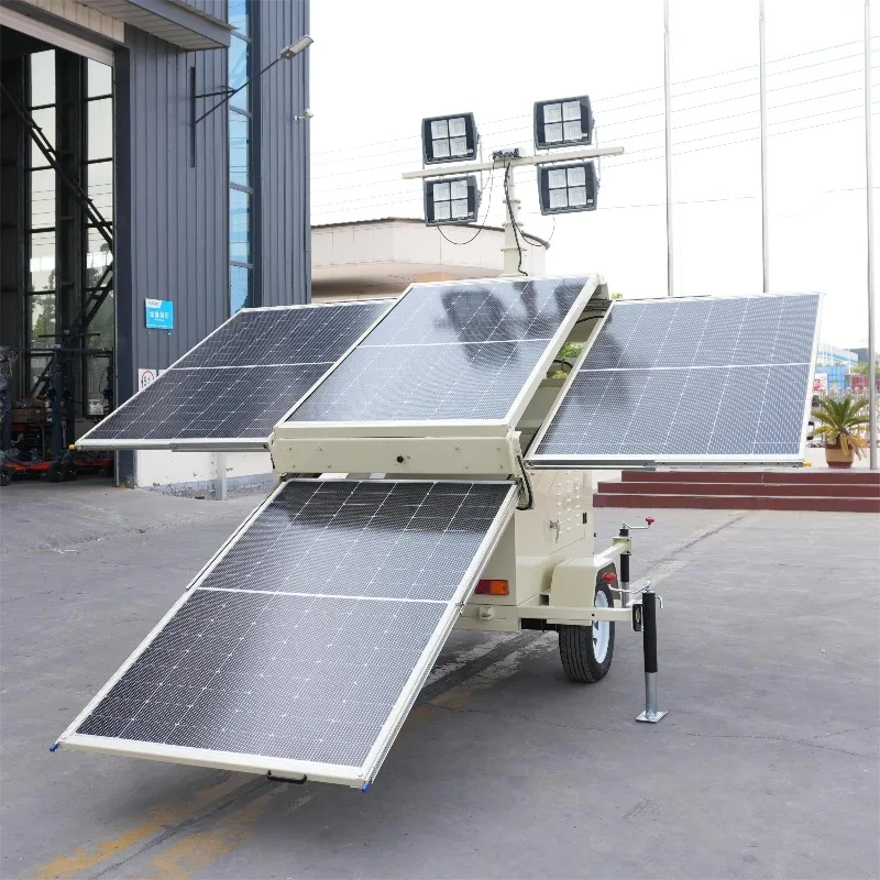 Rugged Towable Lighting Tower with High Brightness Mast Light for Petrochemical Inspections and Highway Checkpoints
