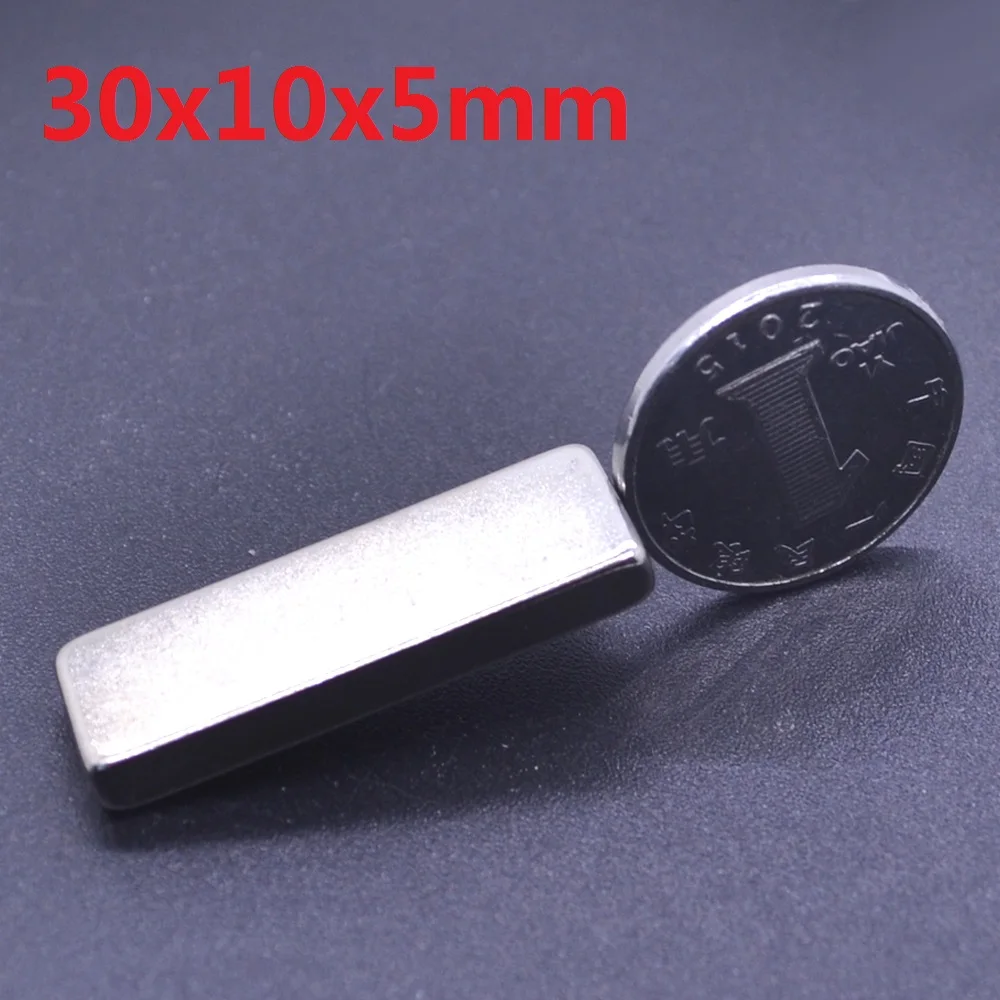 1-500Pcs 30x10x5mm Neodymium Magnet 30mm x 10mm x 5mm N35 NdFeB Block Super Powerful Strong Permanent Magnetic imanes new magnet