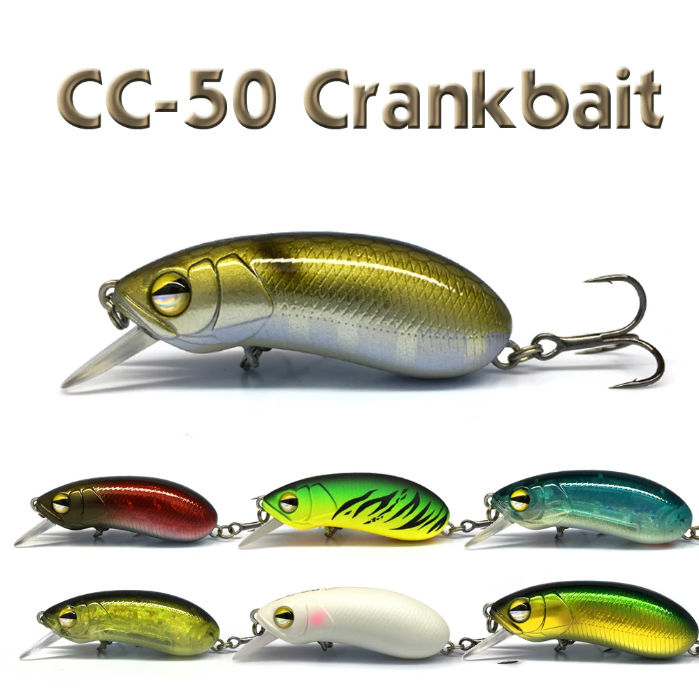 Lurefans CC50 50mm/8.4g Fast Sinking Minnow Fishing Lure Mute Artificial Wobbler Crankbait For Bass Trout Pike Fish Hard Bait