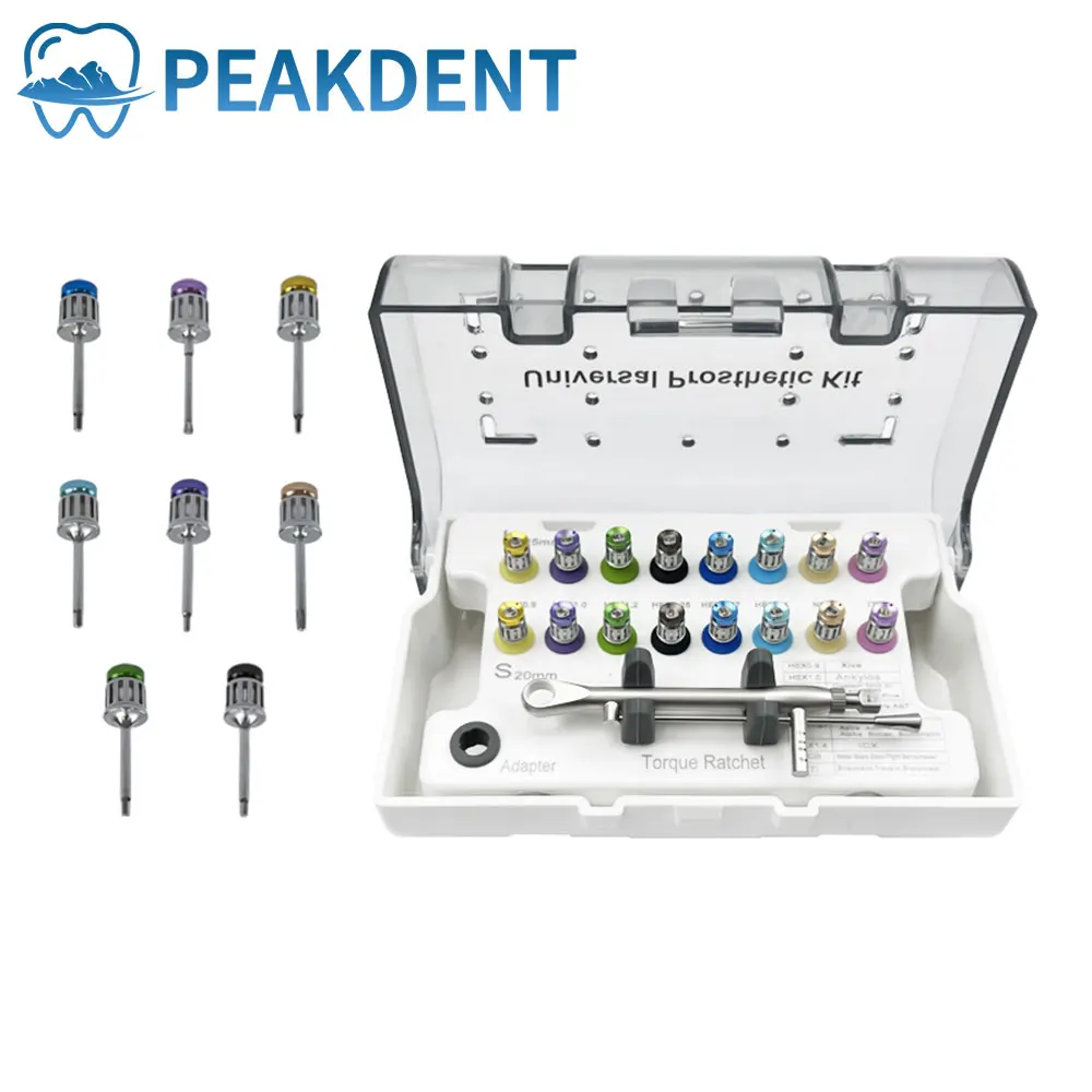 

Universal Dental Implant Prosthetic Kit Torque Screwdriver Wrench Stainless Steel Colorful Drivers Dentistry Implant Repair Tool