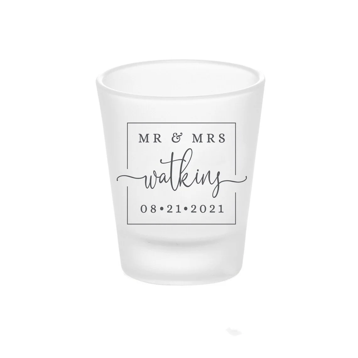 12pcs Mr and Mrs - Frosted Shot Glass, Wedding Favors, Bridal Wedding Favors, Wedding Shot Glasses, Custom Shot Glasses, Wedding