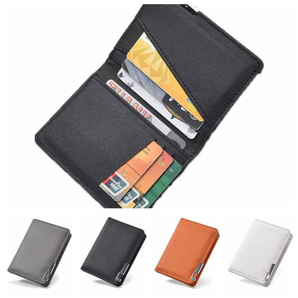 Fashion PU Men's Short Wallet Fold Ultra-thin Male Leather Purse Multi-card Slots Coin Purse Card Holder Travel