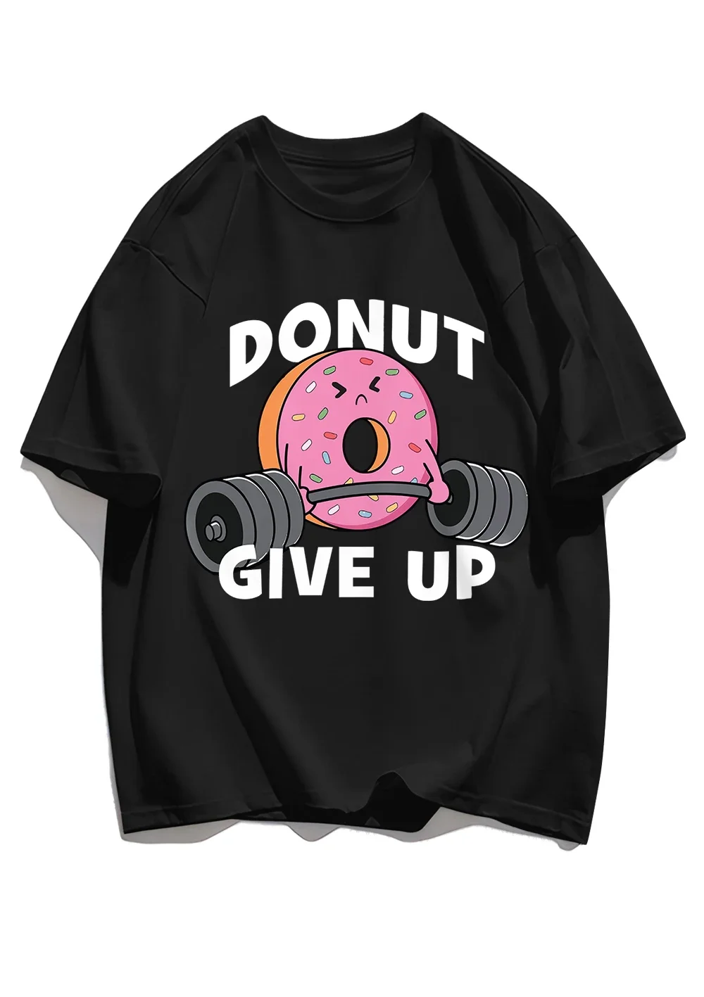 

Donut Podnoszenie ciężarów Donut Podaj się Dziewczyna Футболка Летняя футболка с героями мультфильмов Повседневная популярная футболка Vigor Leisure
