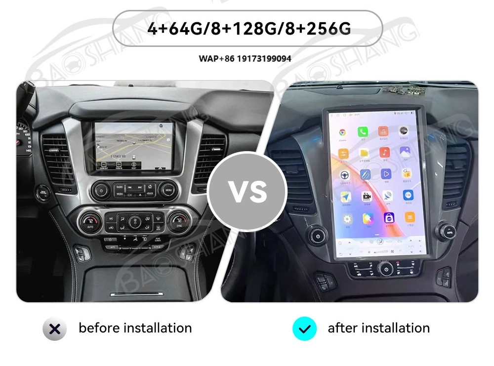 14.5'' Screen for Suburban/Tahoe 2014-2020 with Navigation GPS Multimedia Player CarPlay