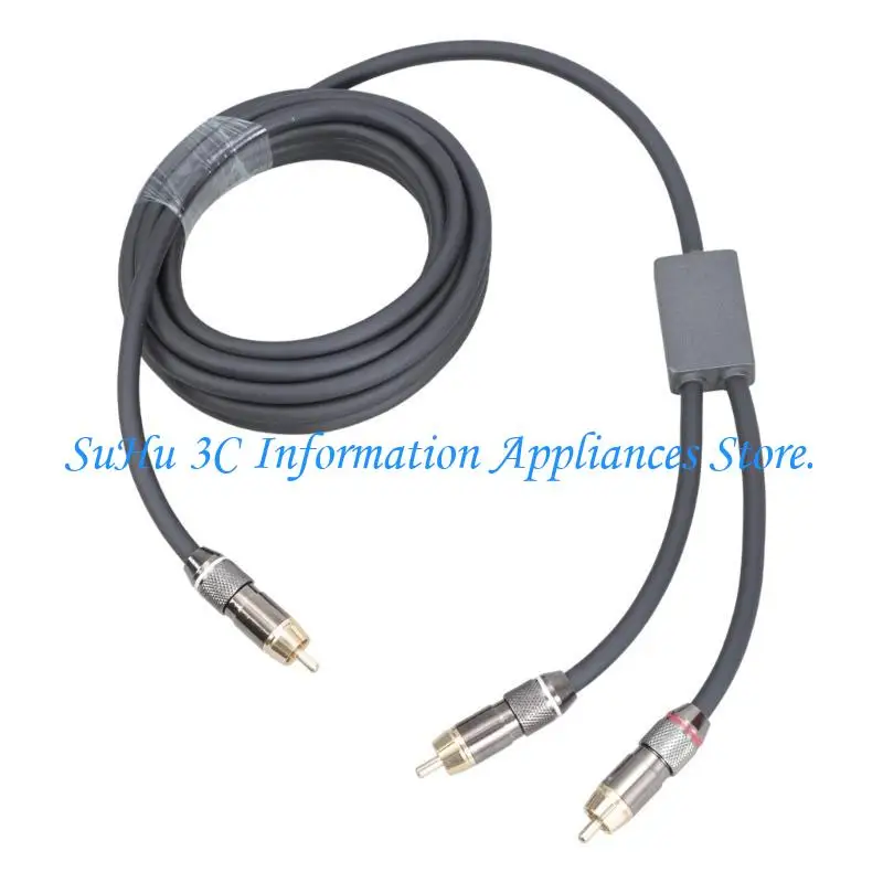 كابل التمديد السمعي J0MB مع ذكر مطلي بالذهب إلى موصلات الذكور 2RCA