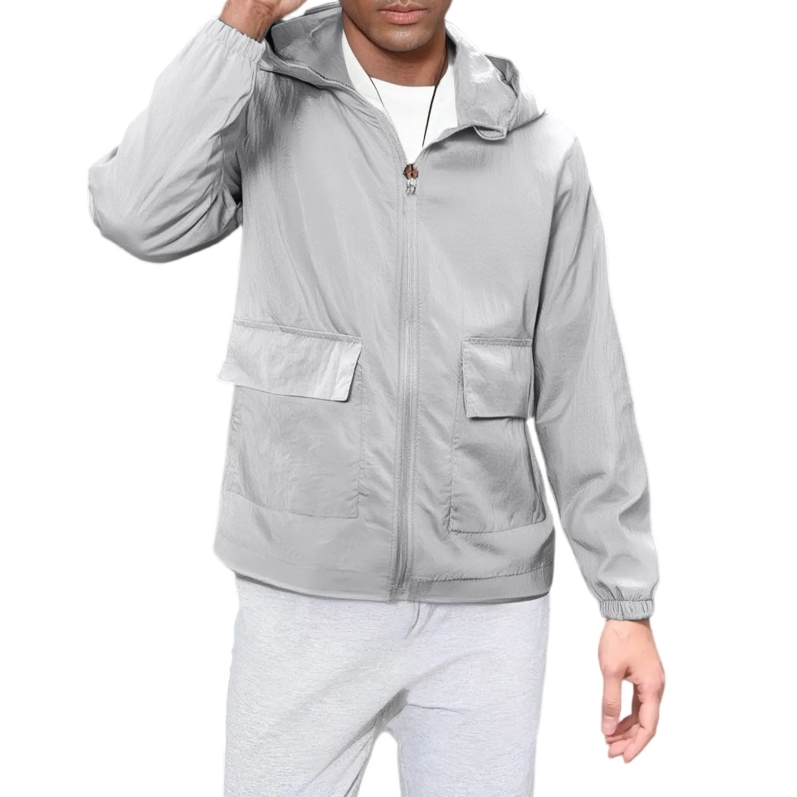 للجنسين سترة خفيفة الوزن قابلة للتنفس في الهواء الطلق معطف مقاوم للماء الشمس الأشعة فوق البنفسجية سريعة الجافة Protectionacket مقنعين سترات ناعمة 2025