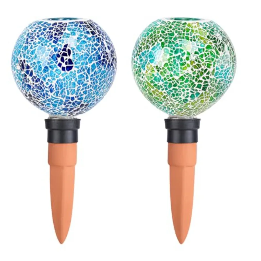 

Терракотовые шипы-дождеватели для полива растений, мозаичные шары для полива уличных растений, 2 шт., автоматический полив для комнатных растений в горшках и сада
