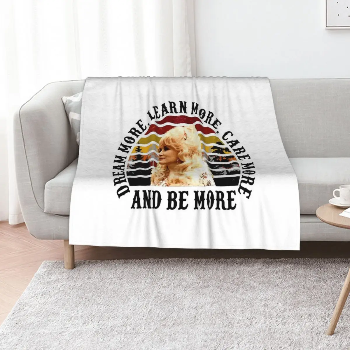 AND BE MORE PARTON LEARN MORE Throw Blanket Loose bed plaid Moving Soft Plaid halloween Summer Blankets