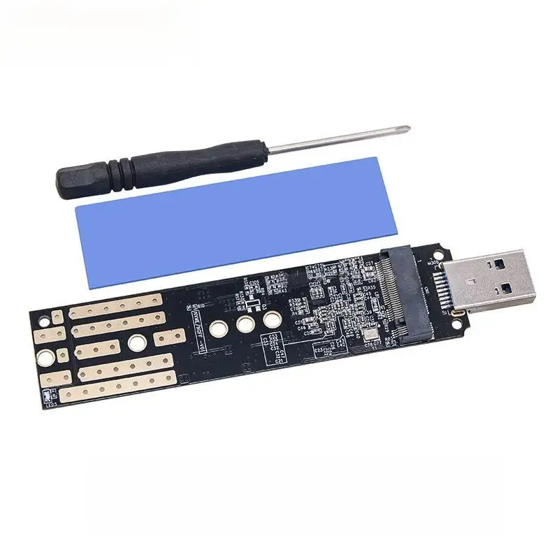 1 Set Riser Card JMS581DL Chip M2 To USB 3.2 GEN2 Type-A M.2 SATA/NVME SSD Adapter Converter Support 2230 2242 2260 2280 M2 SSD