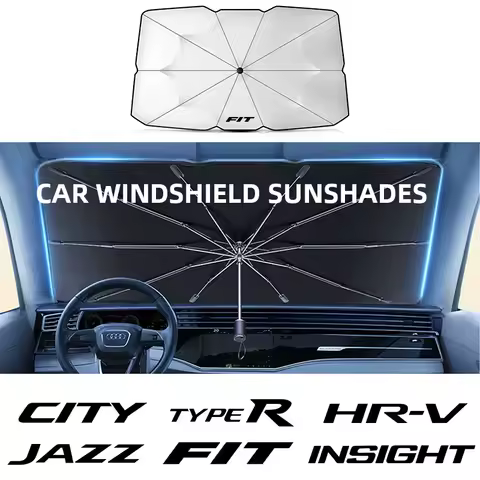CAR WINDSHIELD SUNSHADES For Honda Car sun visor Accord Vezel City Civic Jazz BR-V HRV INSIGHT CIVIC TYPE-R front parasol car