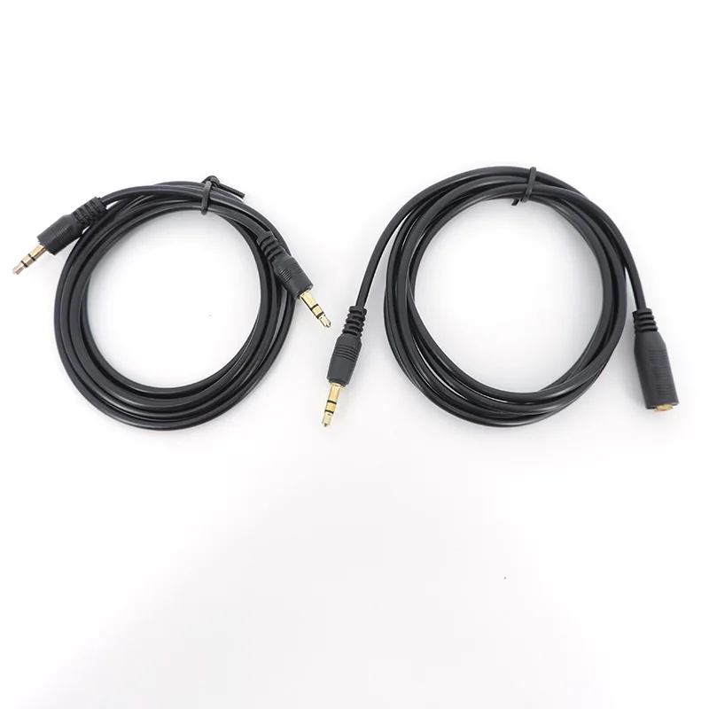 10pcs 1.5/3/5m Male to Female 3.5mm Jack Male to Male Plug Stereo Aux Extension Cable Cord Audio for Phone Headphone Earphone W2