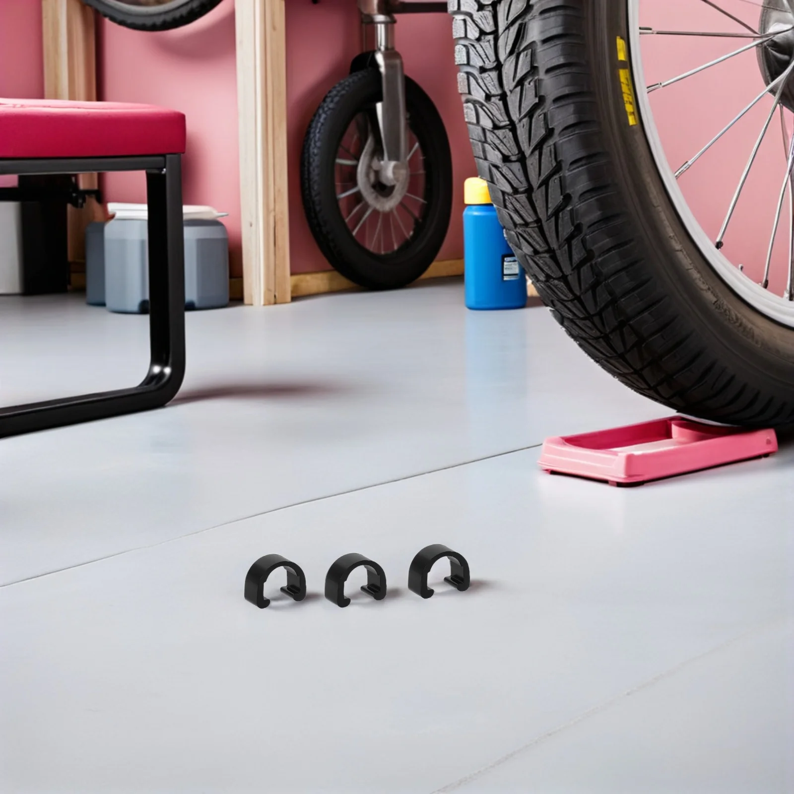 

80Pcs Bicycle Cable Clips Brake Hose Clamp Housing Guide Secure Fixation for Road and Cable Clip Bike Line Pipe Clamp