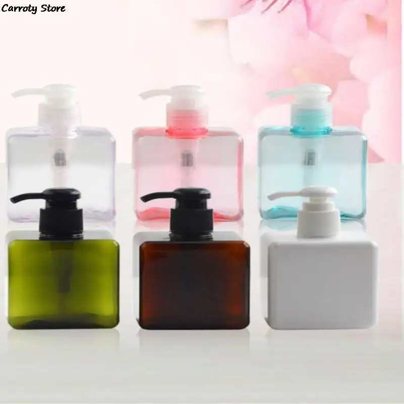 빈 플라스틱 펌프 병 디펜서 리필 가능 액체 로션 샴푸 병, 펌핑 헤드가 있는 투명 병, 250ml