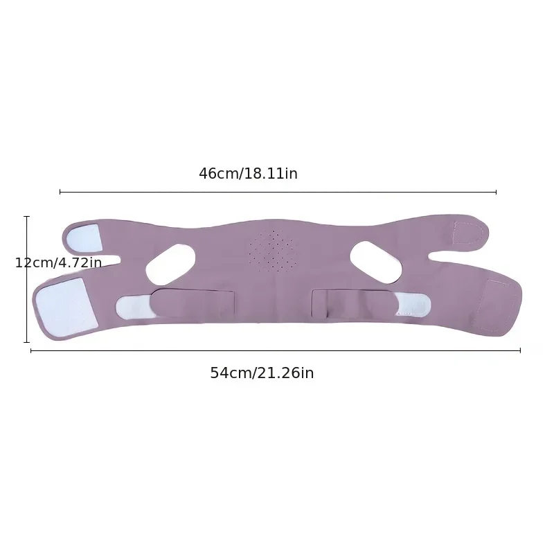 Overnight Face Lift Band with Graphene Fiber - Double Chin Reducer & Jawline Definer, Washable Reusable Beauty Strap 5 Sizes