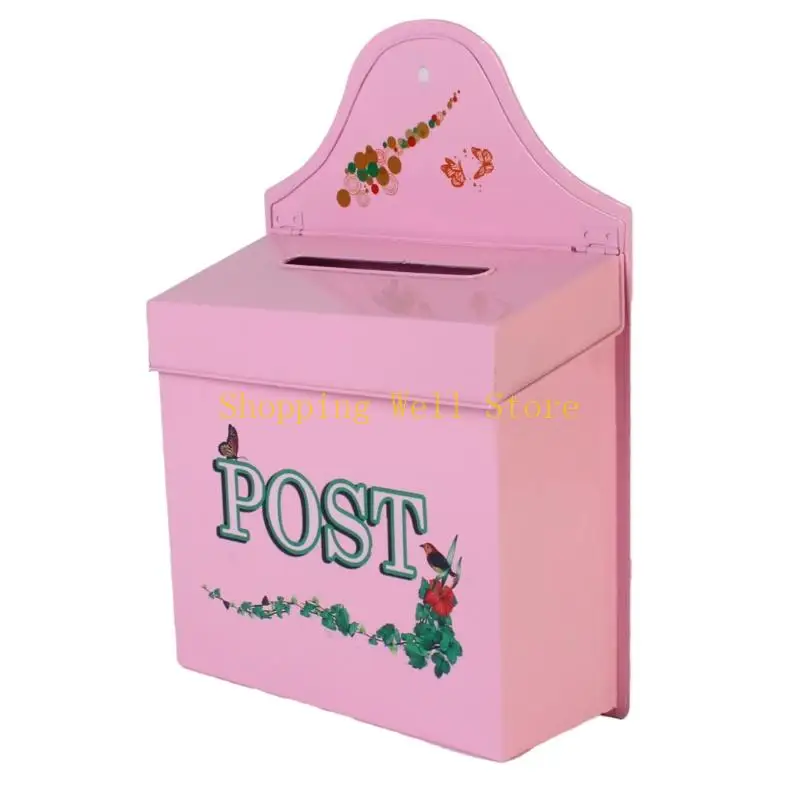 

KX4B Декоративный железный почтовый ящик для наружного использования Большой емкости Нержавеющий настенный почтовый органайзер