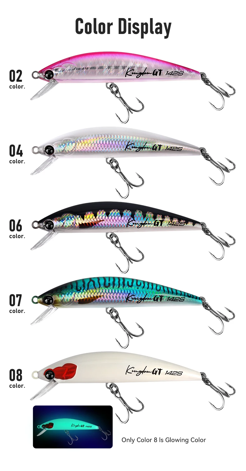 Kingdom Salzwasser-Sinkköder 48g 65g 97g Weitwurf-Minnow-Köder für Wolfsbarsch und Thunfisch, Künstlicher Hartköder, Trolling-Jerkbait, Angelköder – Detail 11