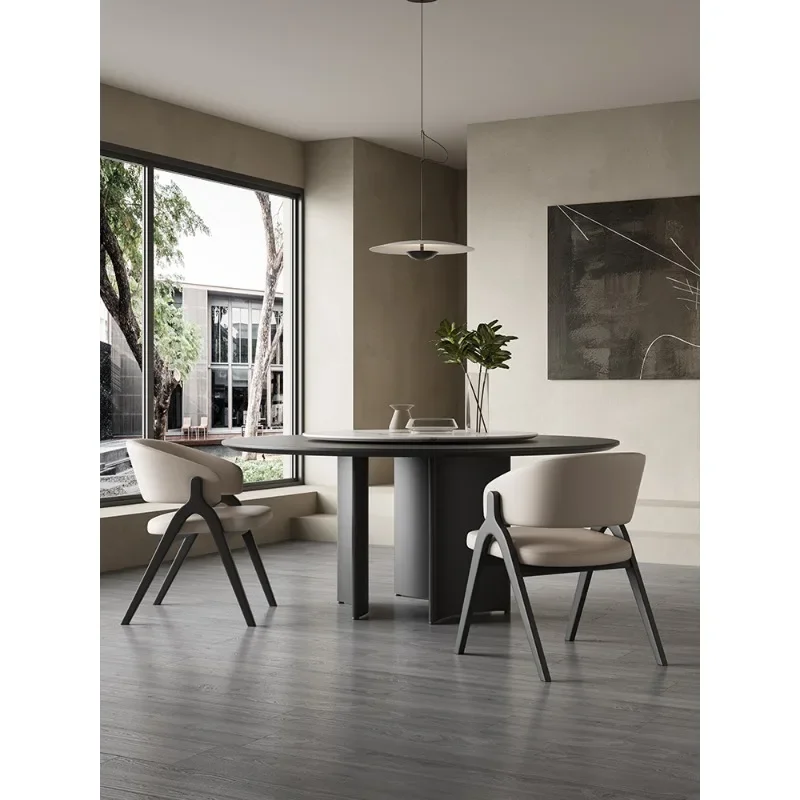 Nordic solid wood dining chair, household Italian light luxury high-end back chair